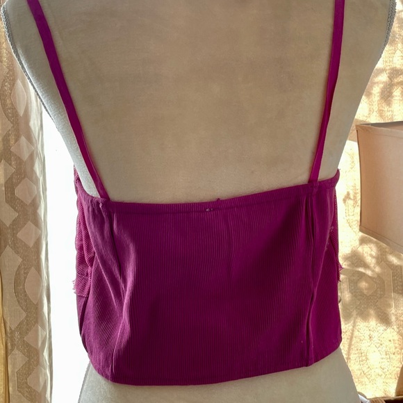 Free People Have My Heart Crop NWT In Raspberry Sherbert - XL - Picture 6 of 8